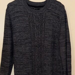 Cozy Charcoal  Gray Cable Knit Sweater size M